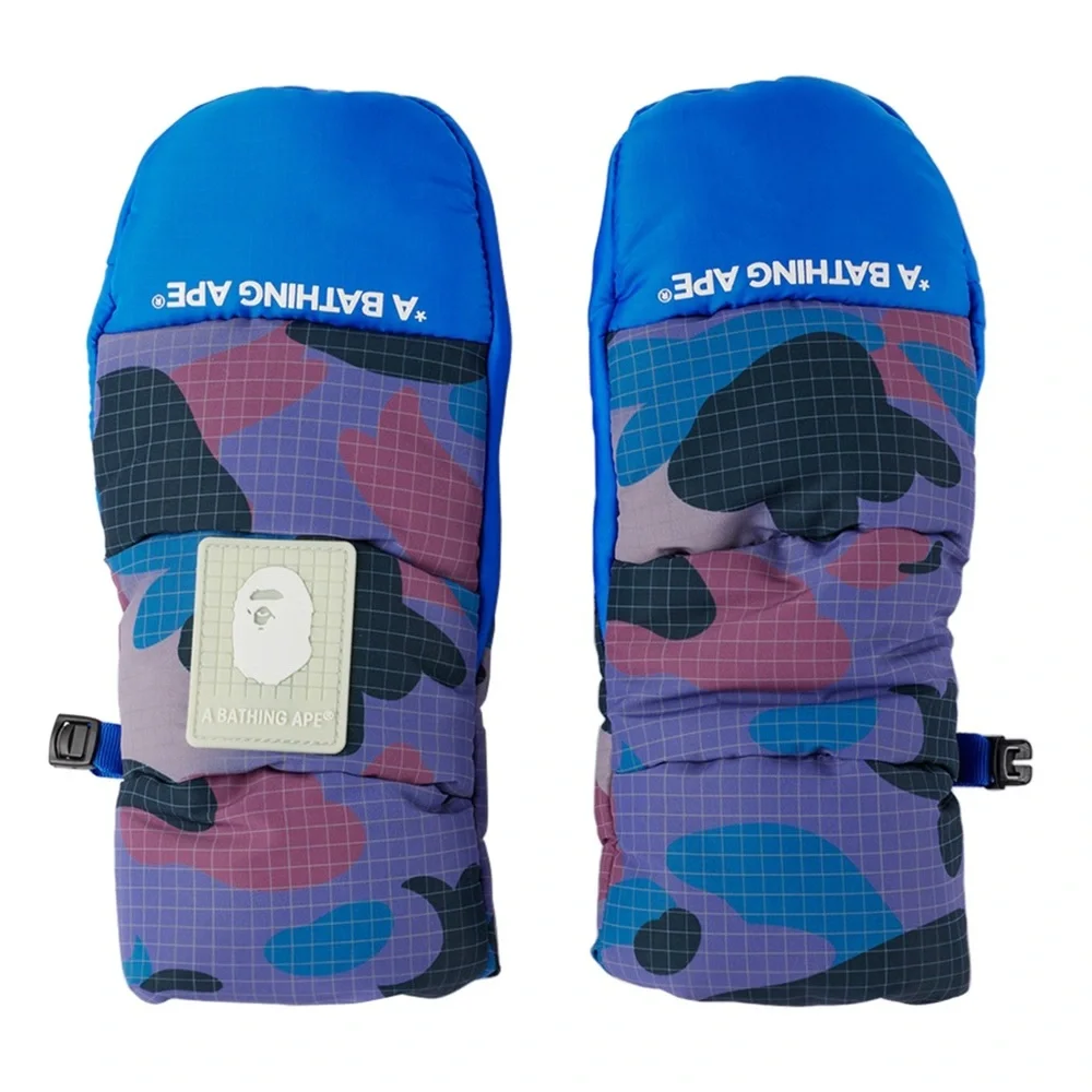 Kids Camouflage Mittens - Blue and Purple